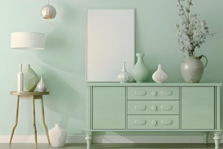 La peinture bleu vert est une tendance apaisante pour votre intérieur